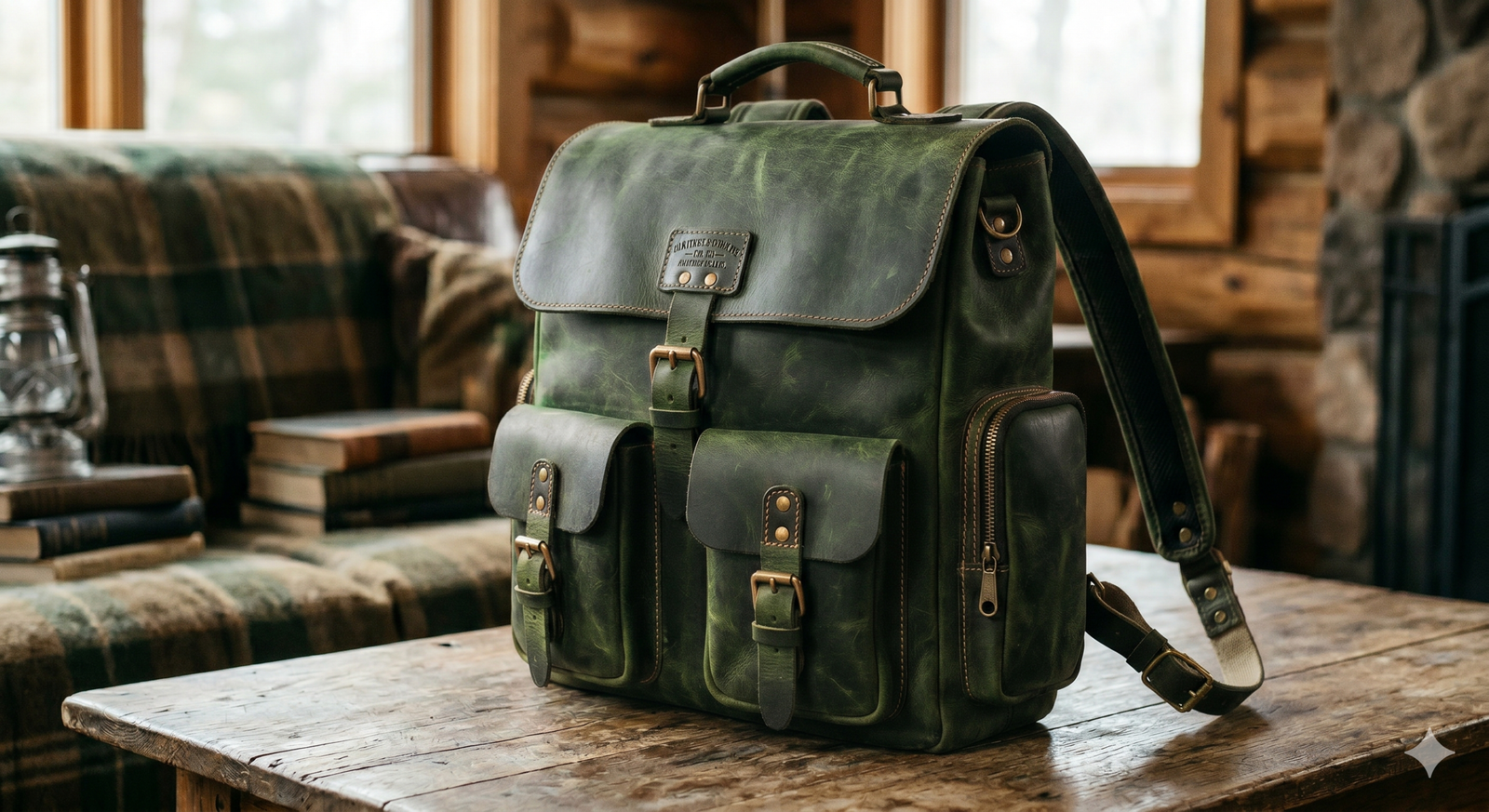 Premium Vintage Leather Backpack - Image 3